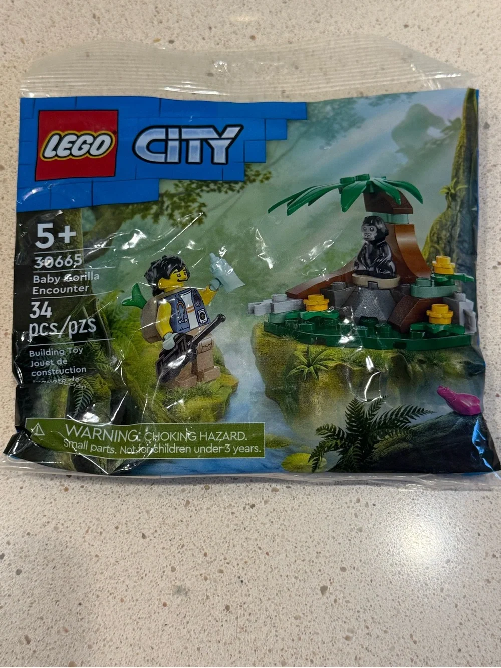 LEGO City Green and Brown Baby Gorilla Encounter set 30665